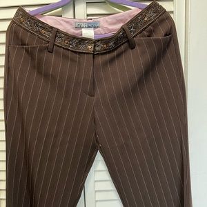 Brown with pink stripes pants
